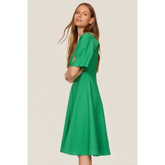 TOME Collective Green Linen Dress - Picture 2 of 9